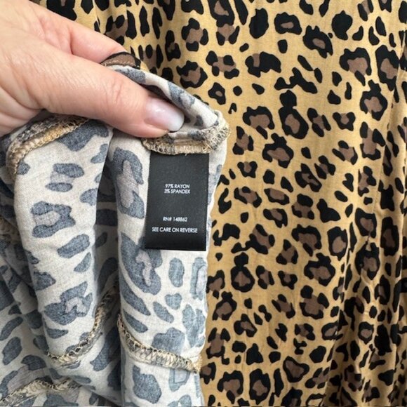 Torrid Women's Fit & Flare Blouse - Stretch Challis Leopard Print -Size 1- NWOT - Picture 7 of 8